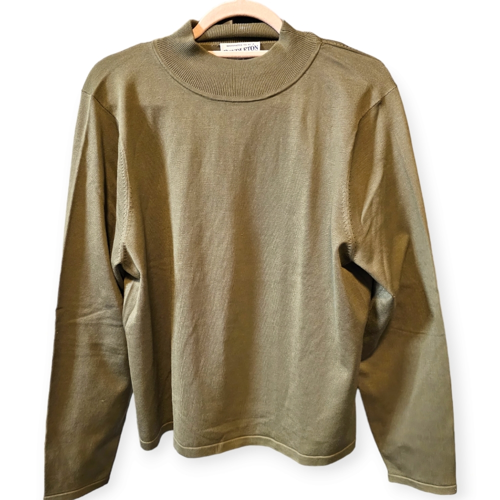 Pendleton Silk Blend Mock Neck Lightweight Knit Long Sleeve Sweater